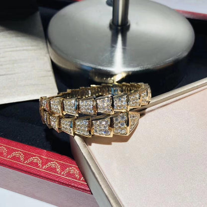 [AURORA]SERPENTI BRACELET 8MM GOLD DIAMOND