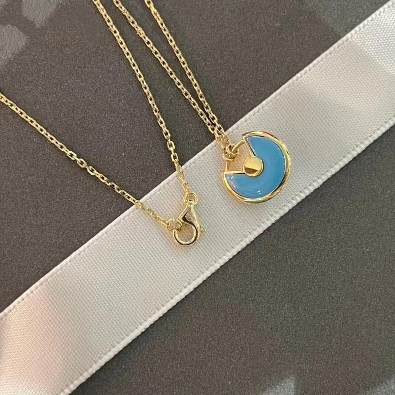 [AURORA]AMULETTE GOLD TÜRKIS HALSKETTE
