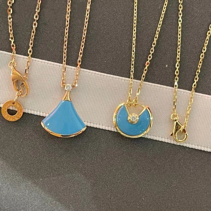 [AURORA]AMULETTE GOLD TÜRKIS HALSKETTE