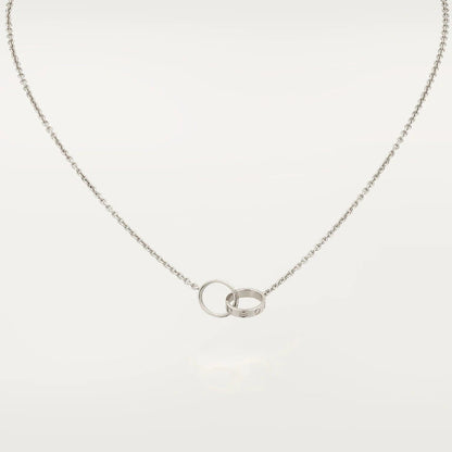 [AURORA]LOVE NECKLACE PINK GOLD AND SILVER