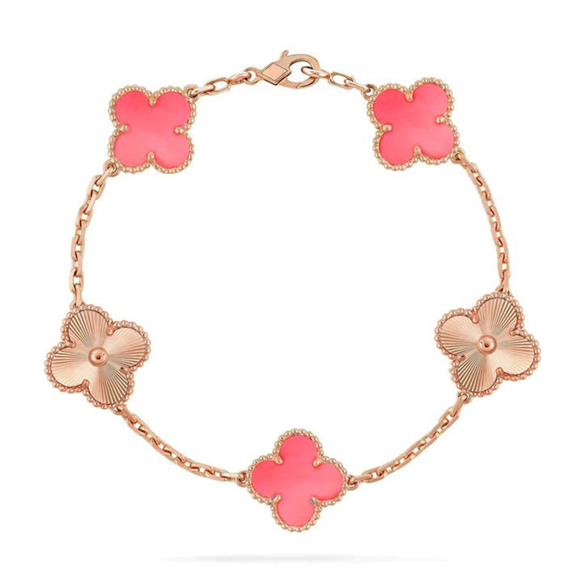 [AURORA]CLOVER 5 MOTIFS  PINK MOP BRACELET COLLECTION