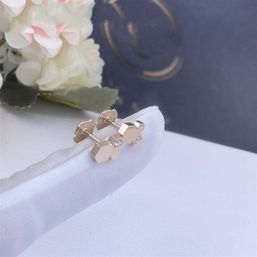 [AURORA] BEE LOVE ROSÉGOLD-DIAMANT-OHRRINGE