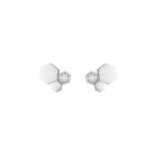 [AURORA]BEE LOVE SILVER DIAMOND EARRINGS