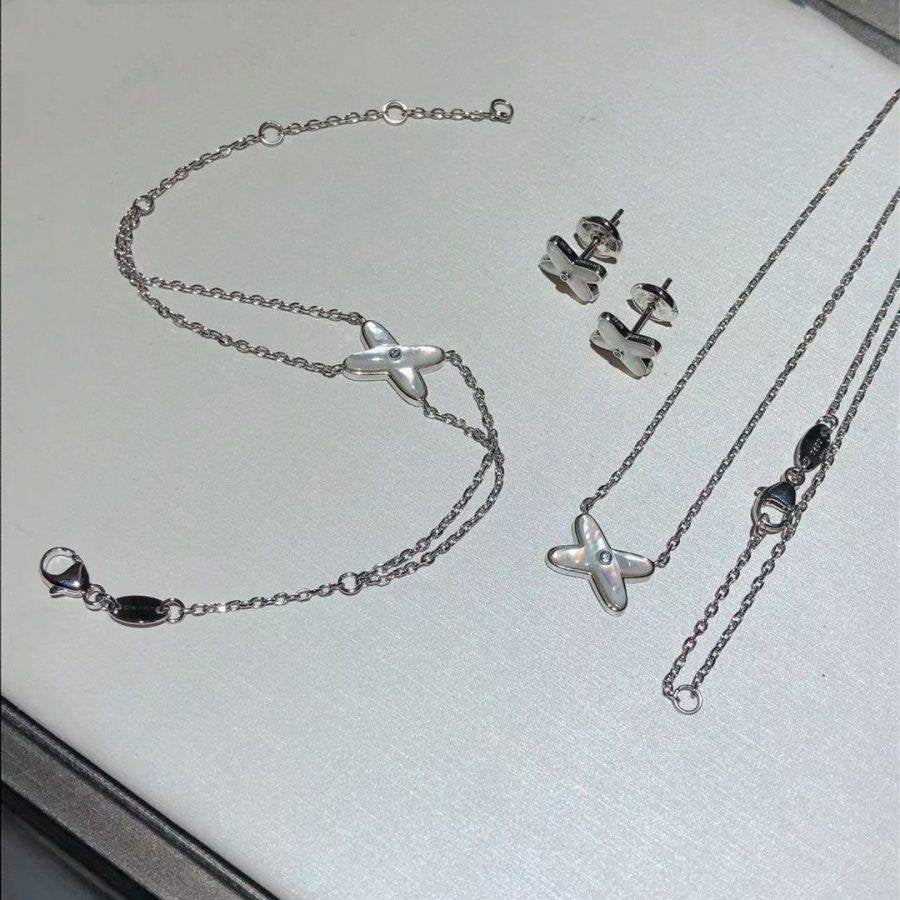 [AURORA]JEUX BRACELET WHITE MOP SILVER 1 DIAMOND