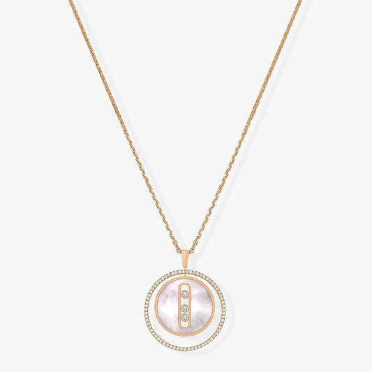 [AURORA]LUCKY MOVE MM NACRE BLANCHE DIAMOND NECKLACE