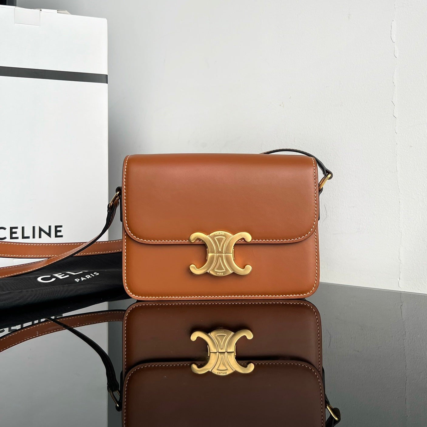 TRIOMPHE TEEN 18 CINNAMON BROWN COWHIDE