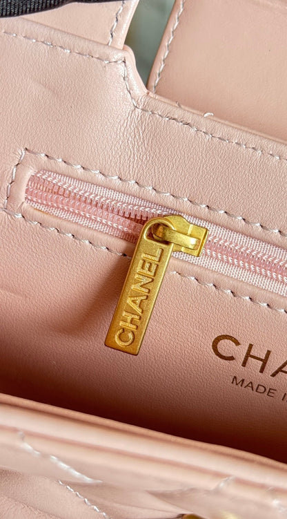 KELLY SHOPPING BAG 19 IN LIGHT PINK CALFSKIN GOLD HARDWARE