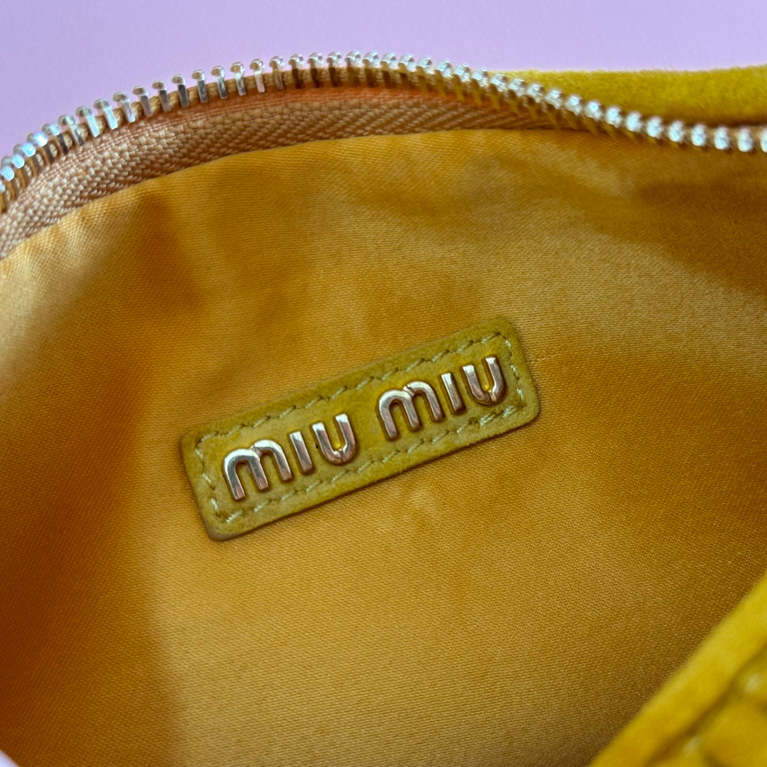 MM SUEDE HANDBAG 23 YELLOW