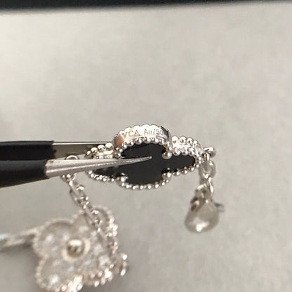 [AURORA]CLOVER 5 MOTIF ONYXS BRACELET COLLECTION