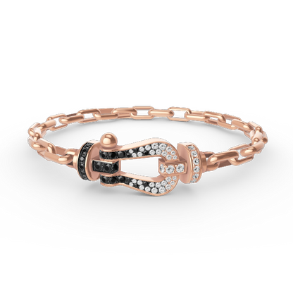 [AURORA]FORCE LARGE HORSESHOE CLASP  METAL BRACELET