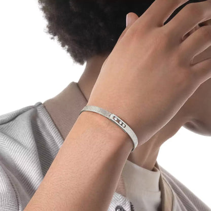 [AURORA]Move Noa Ciselé half pavé bangle