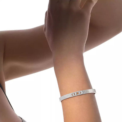 [AURORA]Move Noa Ciselé half pavé bangle