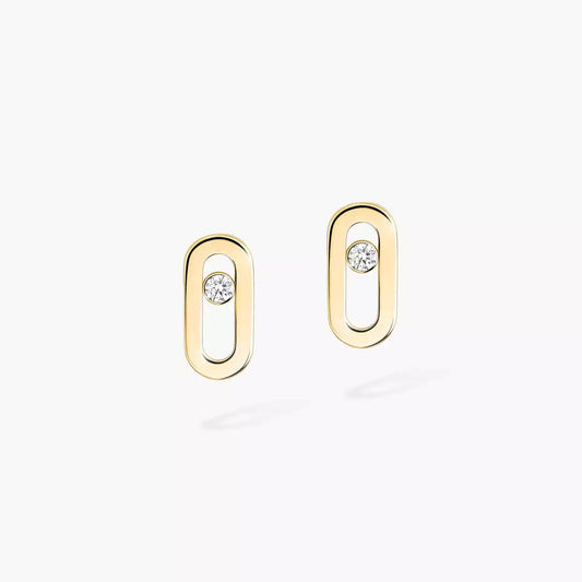 [AURORA]Move Uno Diamond Stud Earrings