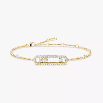 [AURORA]Pavé Baby Move Diamond Bracelet