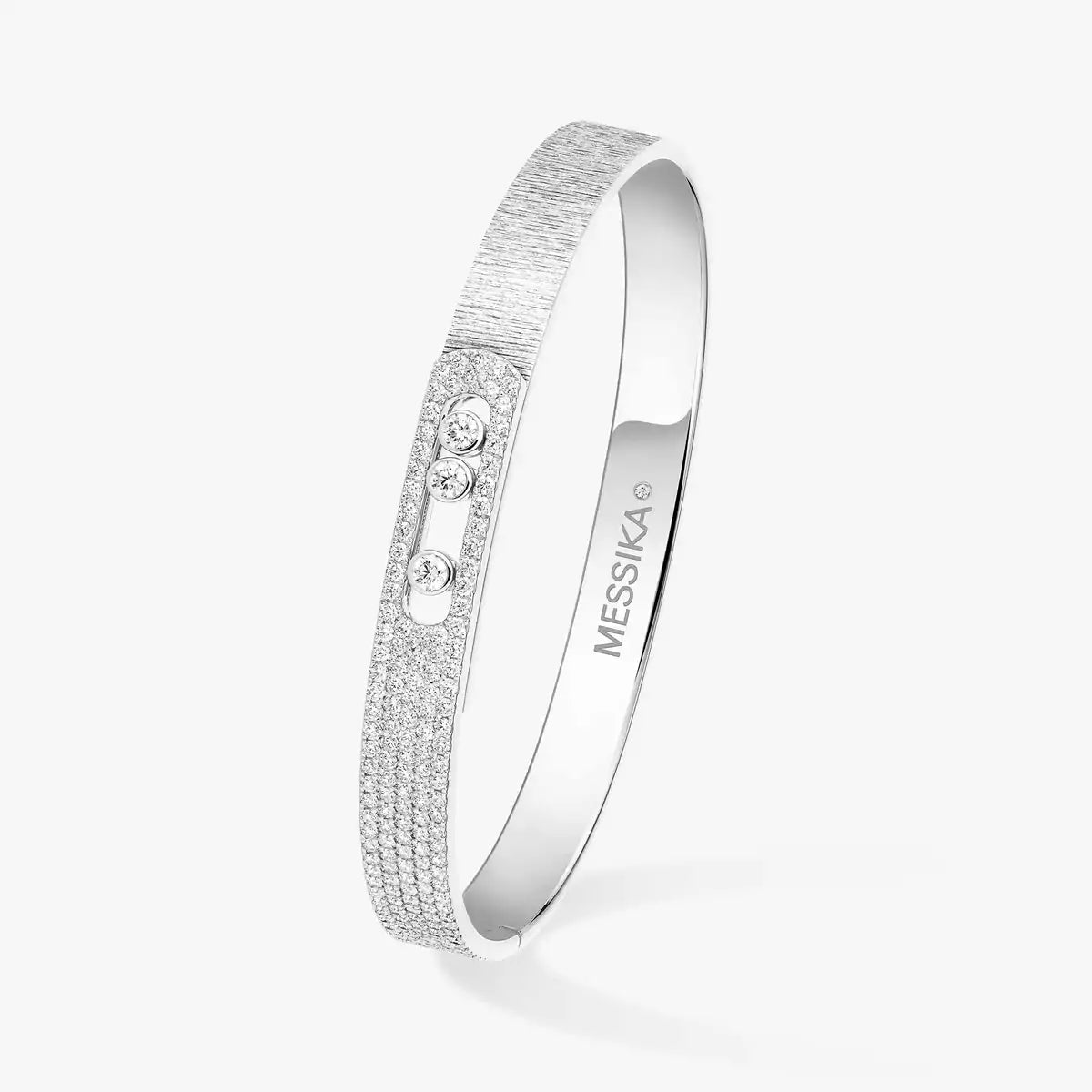 [AURORA]Move Noa Ciselé half pavé bangle