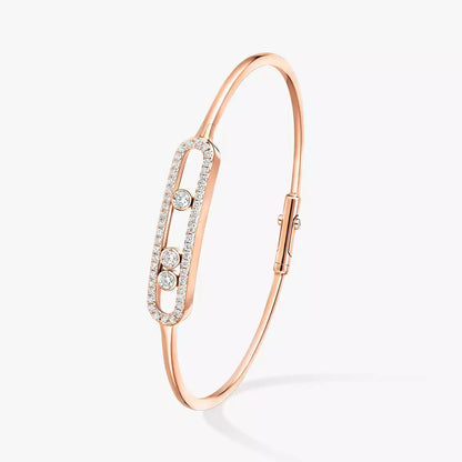 [AURORA]Move Pavé Diamond Bangle Bracelet M