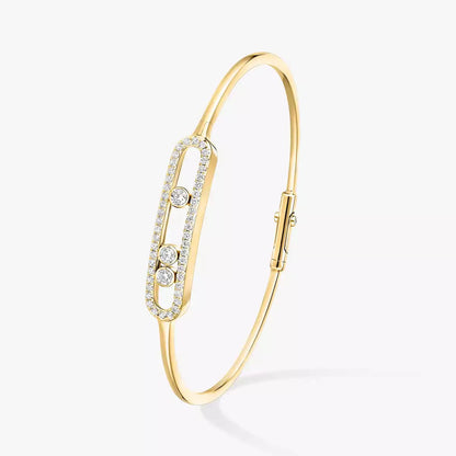 [AURORA]Move Pavé Diamond Bangle Bracelet M