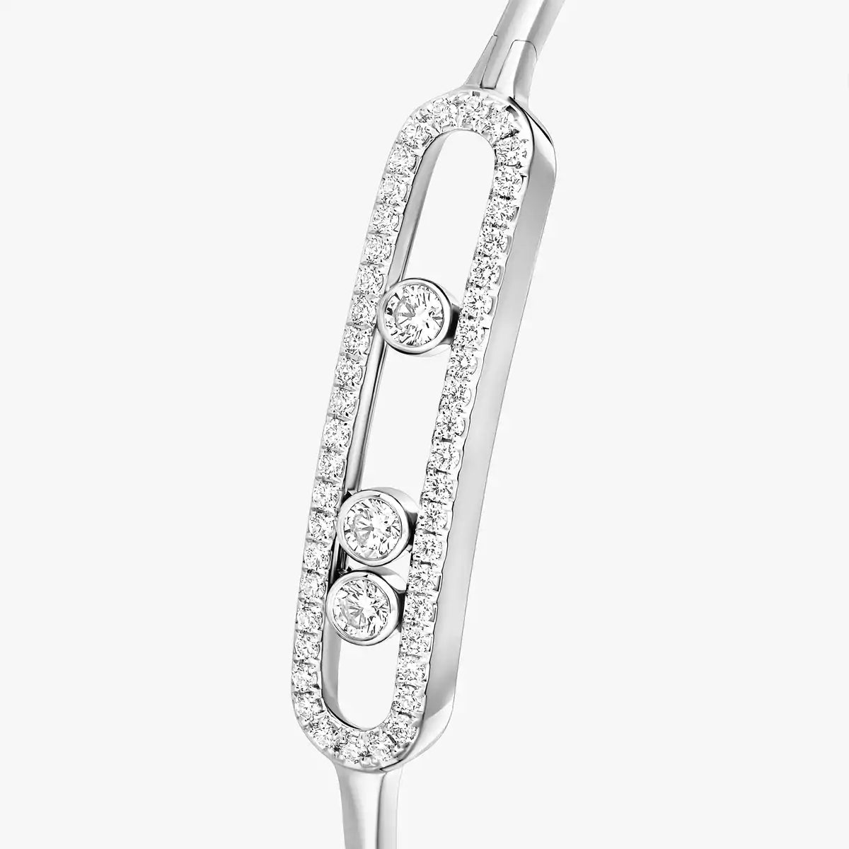 [AURORA]Move Pavé Diamond Bangle Bracelet M