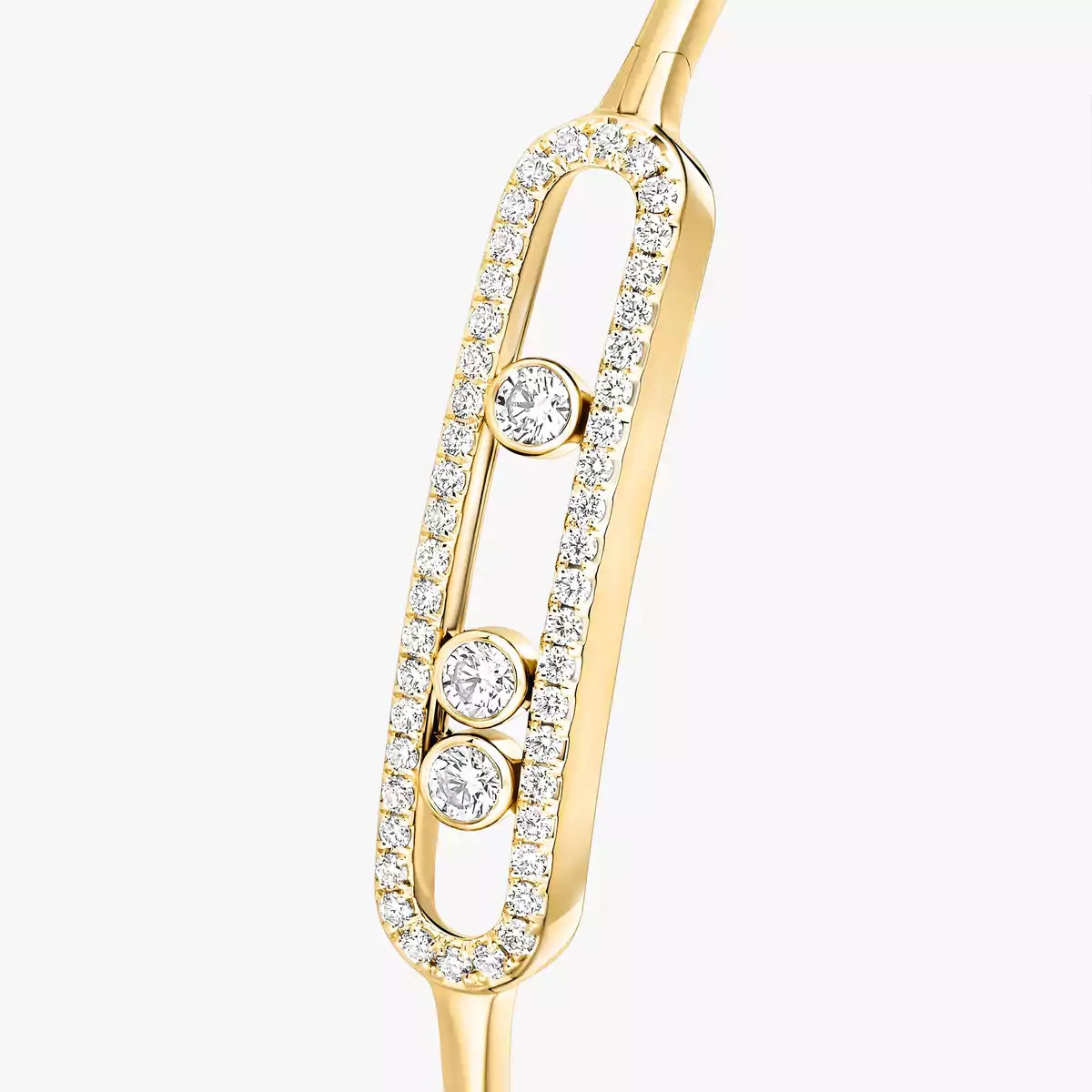 [AURORA]Move Pavé Diamond Bangle Bracelet M