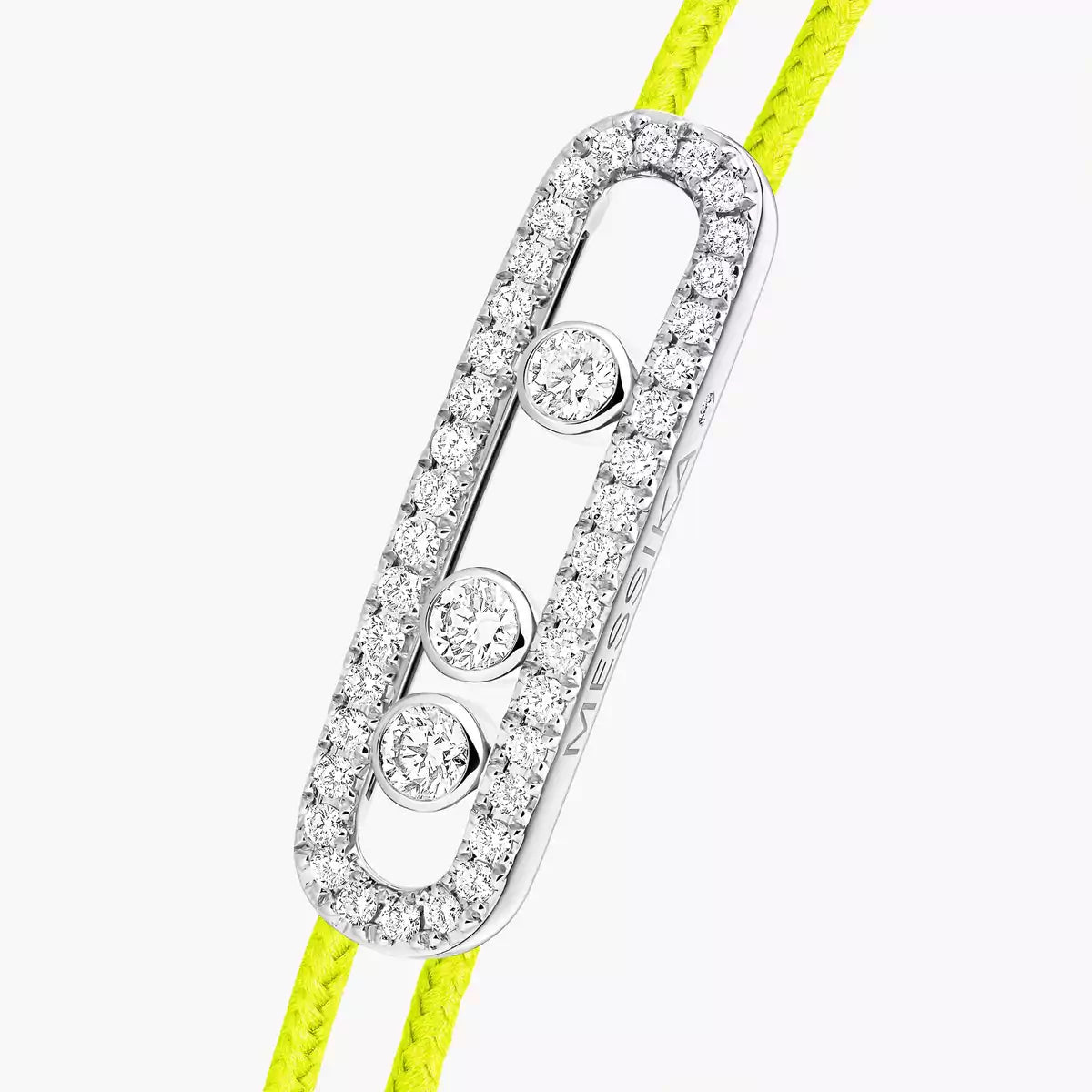 [AURORA]Messika Care(s) pink cord pavé bracelet