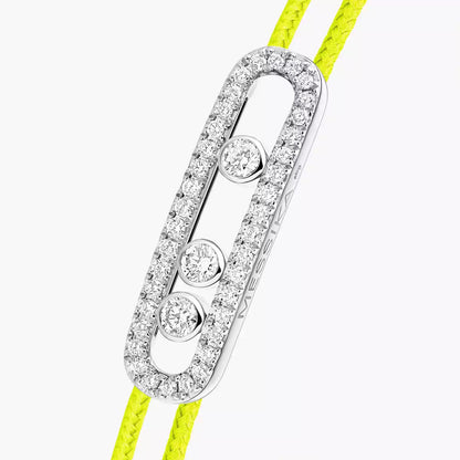 [AURORA]Messika Care(s) pink cord pavé bracelet