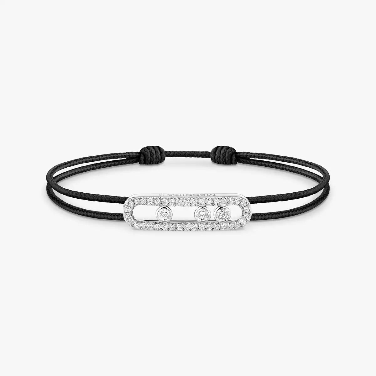 [AURORA]Messika Care(s) pink cord pavé bracelet