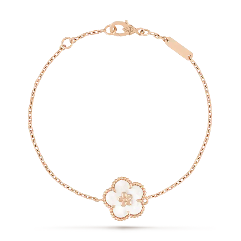 [basloveJW] GLÜCKLICHES WEISSES PFLAUMENBLÜTENARMBAND