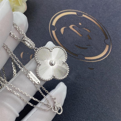 [basloveJW]CLOVER 25MM SILBER GROSSE KLEEKETTE
