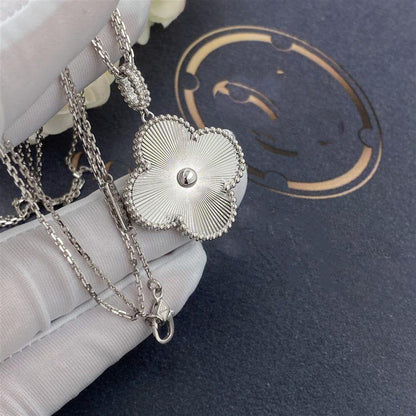 [basloveJW]CLOVER 25MM SILBER GROSSE KLEEKETTE