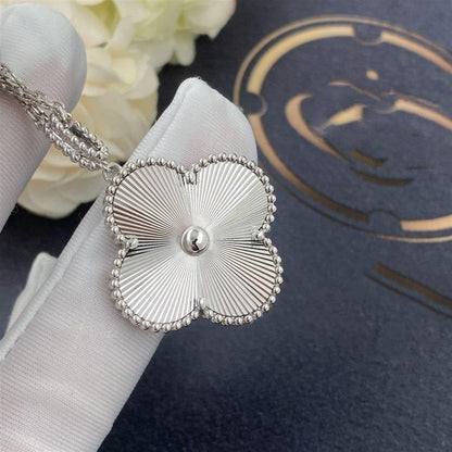 [basloveJW]CLOVER 25MM SILBER GROSSE KLEEKETTE