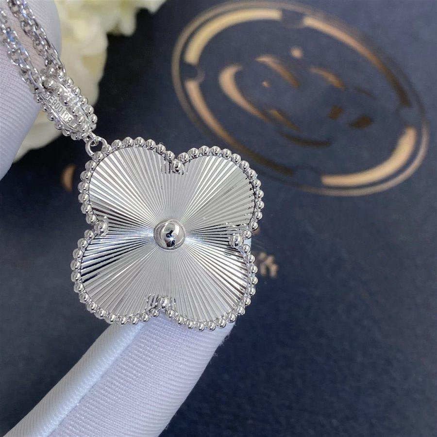 [basloveJW]CLOVER 25MM SILBER GROSSE KLEEKETTE