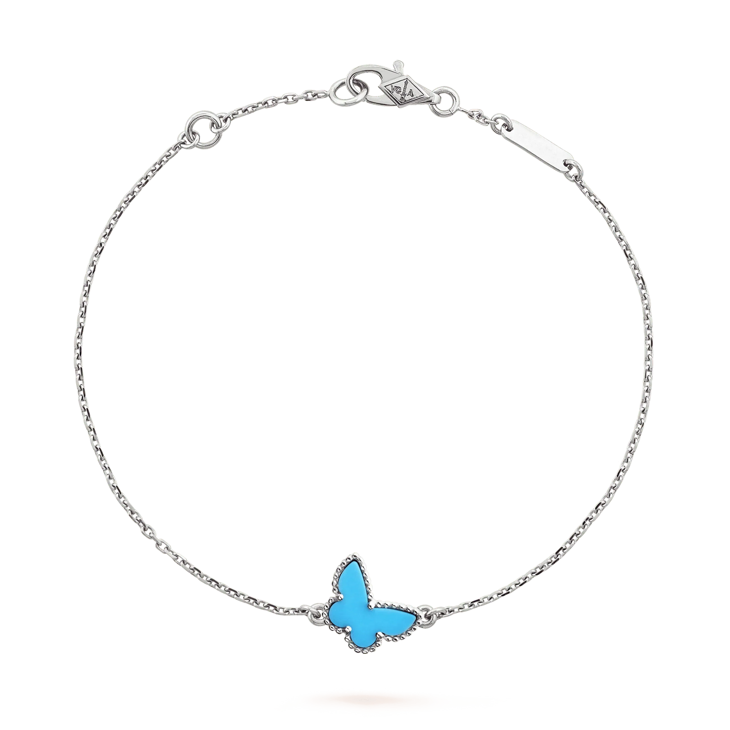 [basloveJW]BUTTERFLY TÜRKIS SCHMETTERLINGSARMBAND SILBER