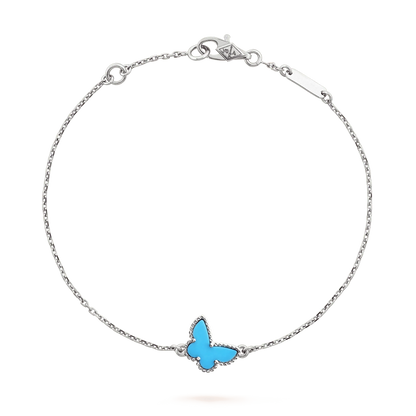[basloveJW]BUTTERFLY TÜRKIS SCHMETTERLINGSARMBAND SILBER