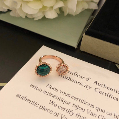 [AURORA]PERLEE COULEURS DIAMOND ROSE GOLD BETWEEN THE FINGER RING