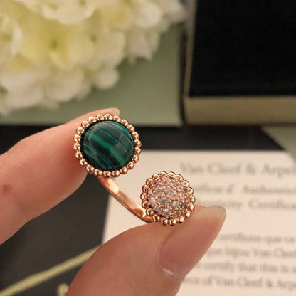 [AURORA]PERLEE COULEURS DIAMOND ROSE GOLD BETWEEN THE FINGER RING