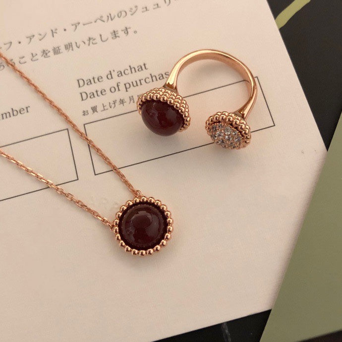 [AURORA]PERLEE COULEURS DIAMOND ROSE GOLD BETWEEN THE FINGER RING