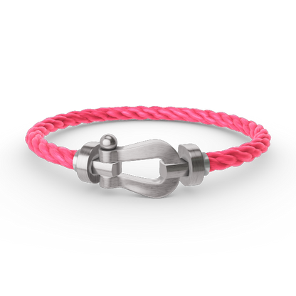 [AURORA]FORCE LARGE HORSESHOE NO DIAMOND BRACELET SILVER