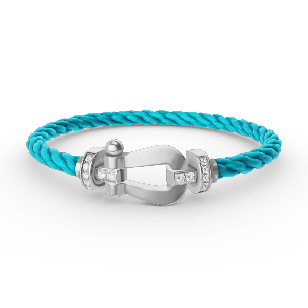 [AURORA]フォース ラージホースシュー ハーフダイヤモンドブレスレット シルバー