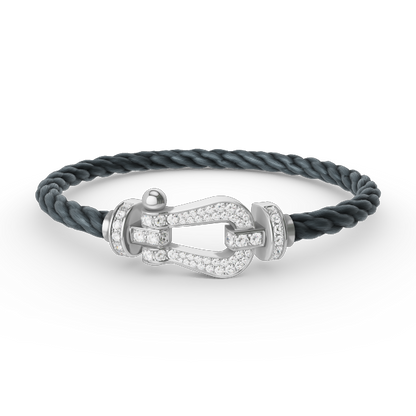 [AURORA]フォース ラージホースシュー フルダイヤモンドブレスレット シルバー
