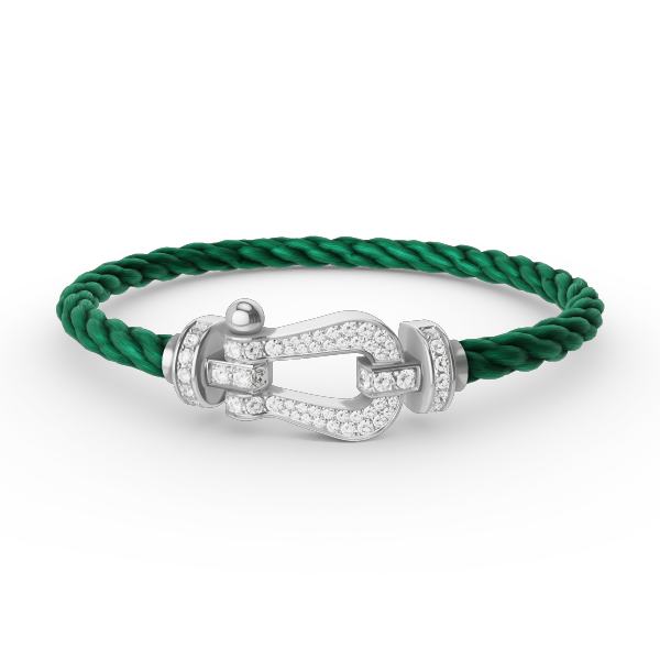 [AURORA]フォース ラージホースシュー フルダイヤモンドブレスレット シルバー