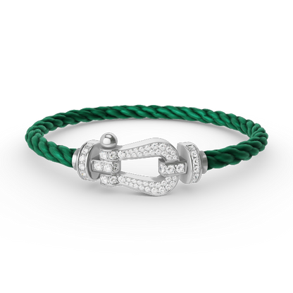 [AURORA]フォース ラージホースシュー フルダイヤモンドブレスレット シルバー