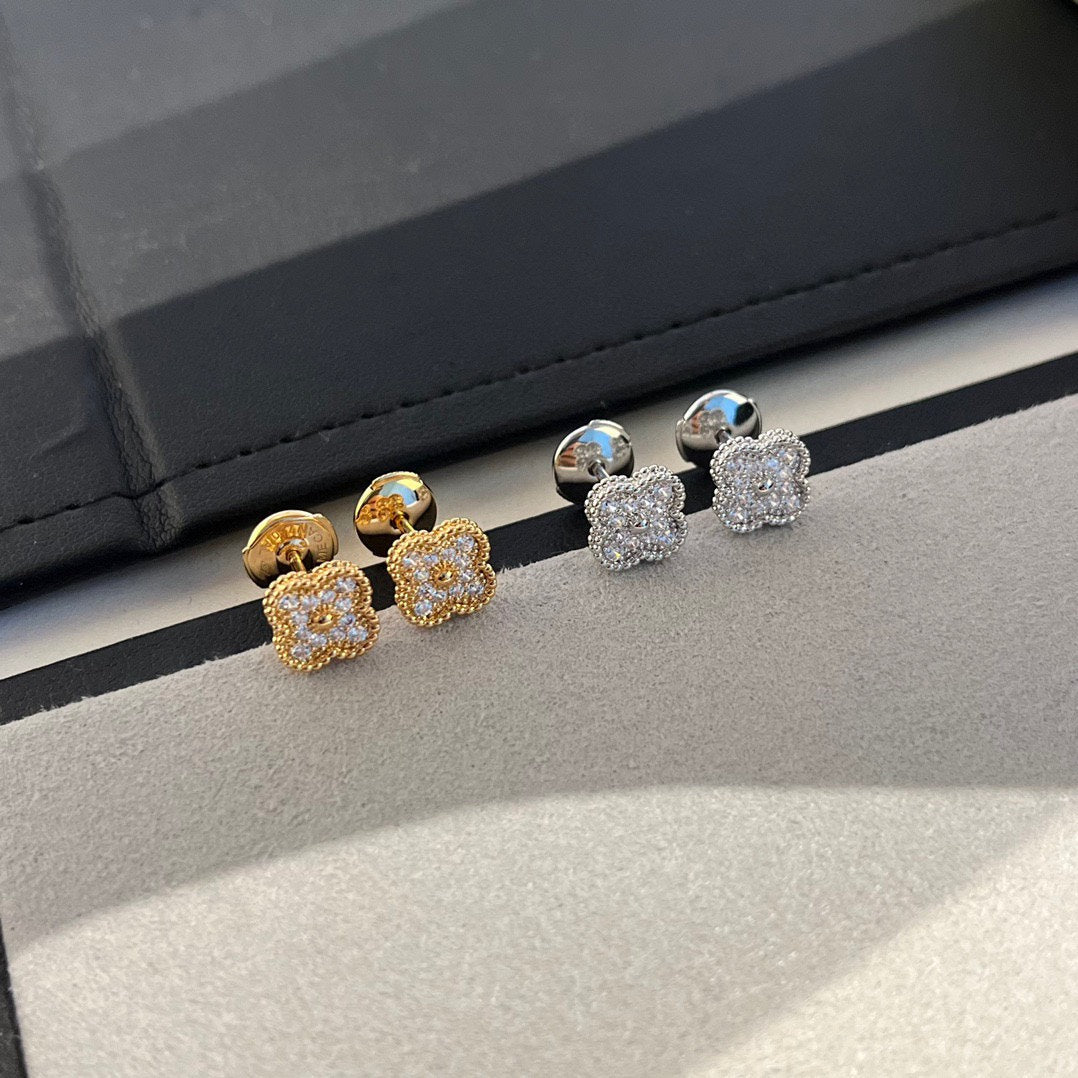 [basloveJW]CLOVER MINI DIAMANT OHRSTECKER